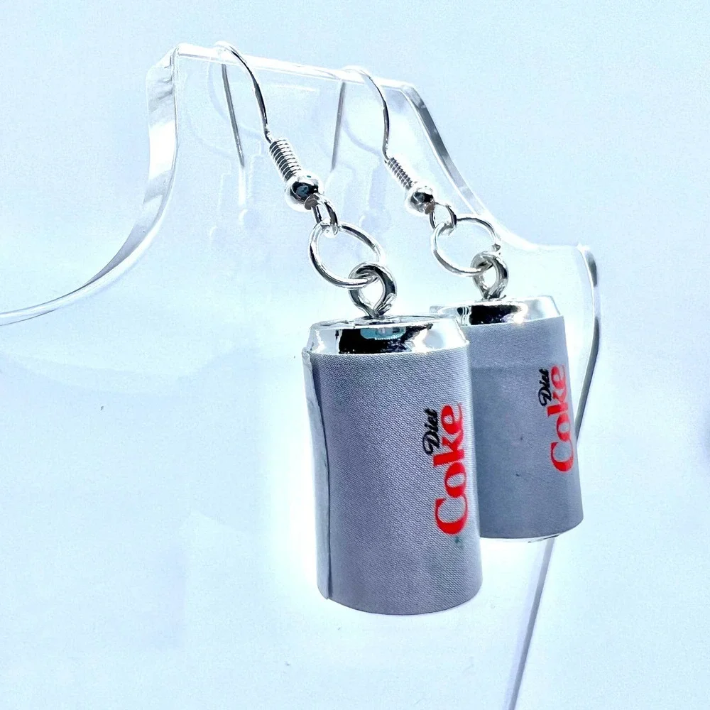 Diet Coke Earrings - Drink Earrings - Soda Earrings - Coca Cola Earrings - Picture 6 of 10